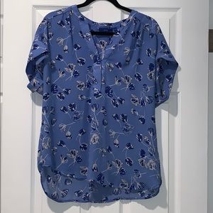 Blue Floral Blouse